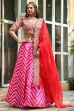 Multi Color BSY Silk Fabric Coding With Foil Digital Print Work Lehenga