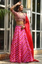 Multi Color BSY Silk Fabric Coding With Foil Digital Print Work Lehenga