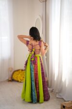Multi Color Heavy Rayon Fabric Digital Print Work Navratri Lehenga
