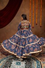 Navratri Special Multi Color Faux Georgette Fabric Real Mirror Work Shrug Jeans Set