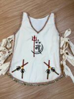 Navratri Special White Color Pure Cotton Fabric Hand Print Work Koti Style Lehenga