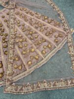Pink Color Soft Butterfly Net Fabric Glass Sequence Work Lehenga