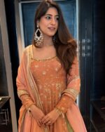 Pink Color Star Georgette Fabric Sequence With Jari Thread Work Top Lehenga Set