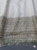 White Color Vichitra Fabric Thread With Sequence Work Anarkali Suit