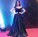 Black Color Velvet Fabric Sequence Work Gown