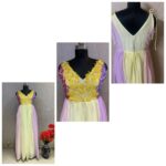 Multi Color Georgette Fabric Embroidery Sequence Work Gown